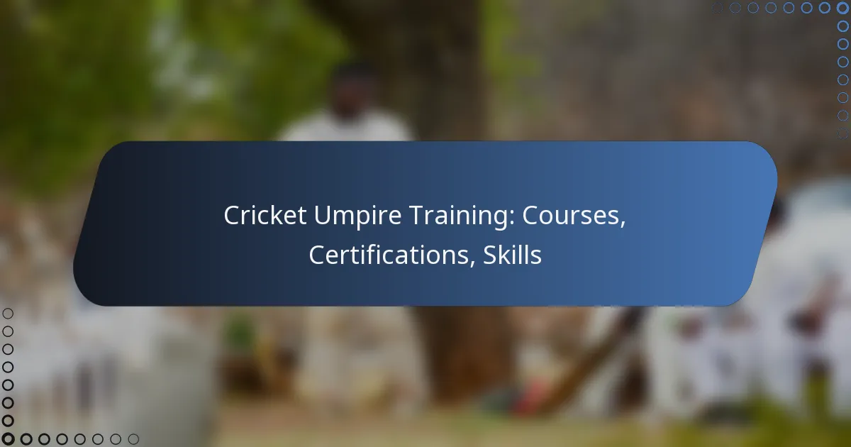Cricket Umpire Training: Courses, Certifications, Skills