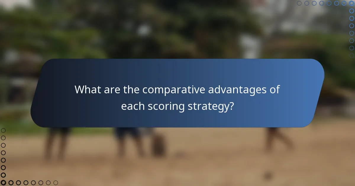 What are the comparative advantages of each scoring strategy?